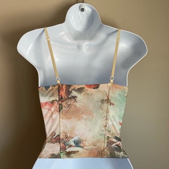 SUPERDOWN Ziva Bustier Art Print Top Women's Size XS - Picture 3 of 12